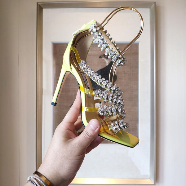 Jimmy 25 Josefine 100mm Sandals Lime Green Calfskin 240070