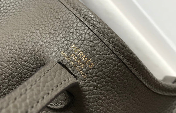 Mini Evelyne 18cm Dark Grey Togo Ghw