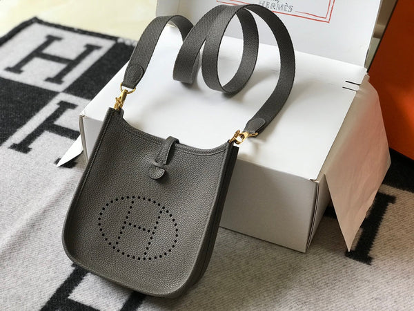Mini Evelyne 18cm Dark Grey Togo Ghw