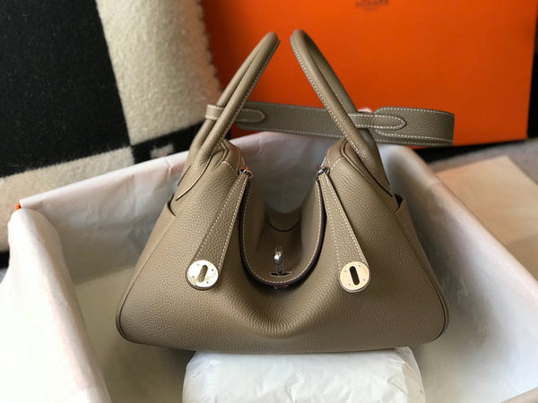 BORSA HM LINDY 26 PELLE KHAKI TAURILLON CLEMENCE