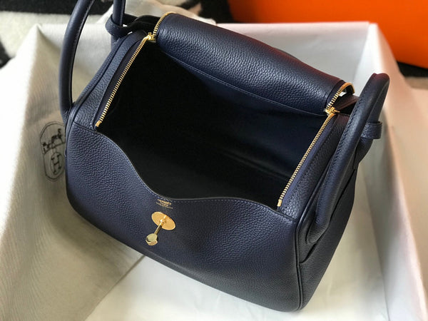 HM LINDY 26 BAG NAVY TAURILLON CLEMENCE LEATHER