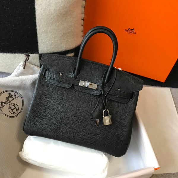 HM BIRKIN 30CM BLACK TOGO LEATHER SILVER HARDWARE