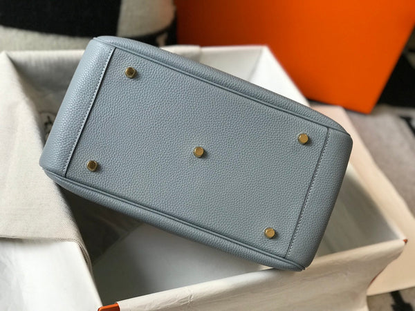 HM LINDY 30 BAG TEMPERED GRAY TAURILLON CLEMENCE LEATHER