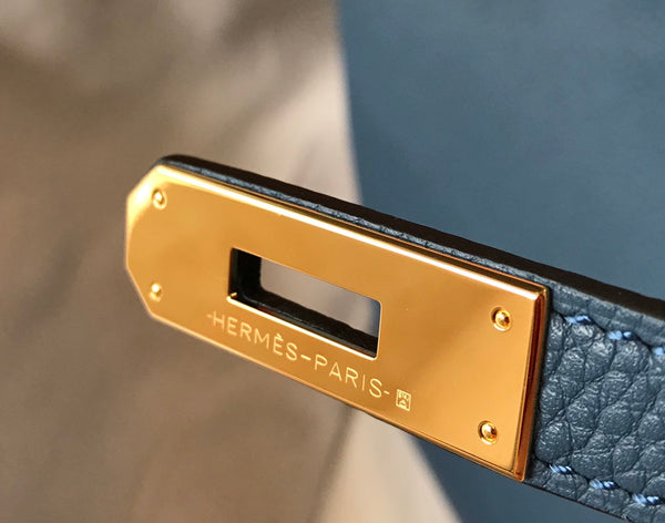 HM BIRKIN 35CM BAG AZURE TOGO GOLD HARDWARE