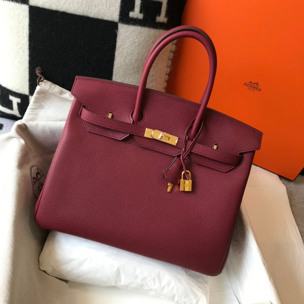 HM BIRKIN 35CM BURGUNDY TOGO LEATHER GOLD HARDWARE