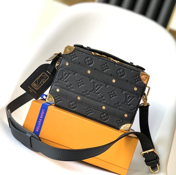 LV x NBA Handle Trunk Bag 21.5cm Black Monogram Grained Leather GHW