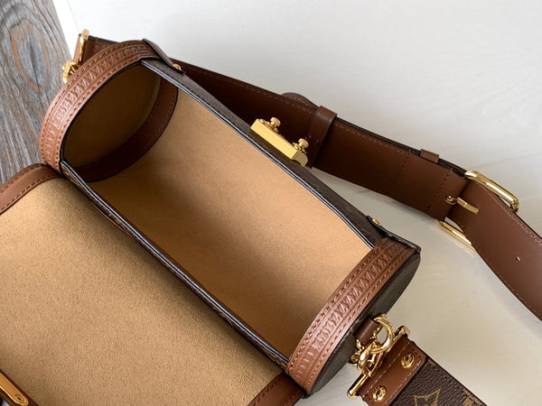 LV Papillon Trunk 19cm Brown Monogram Canvas & Cowhide GHW