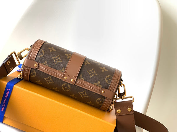 LV Papillon Trunk 19cm Brown Monogram Canvas & Cowhide GHW