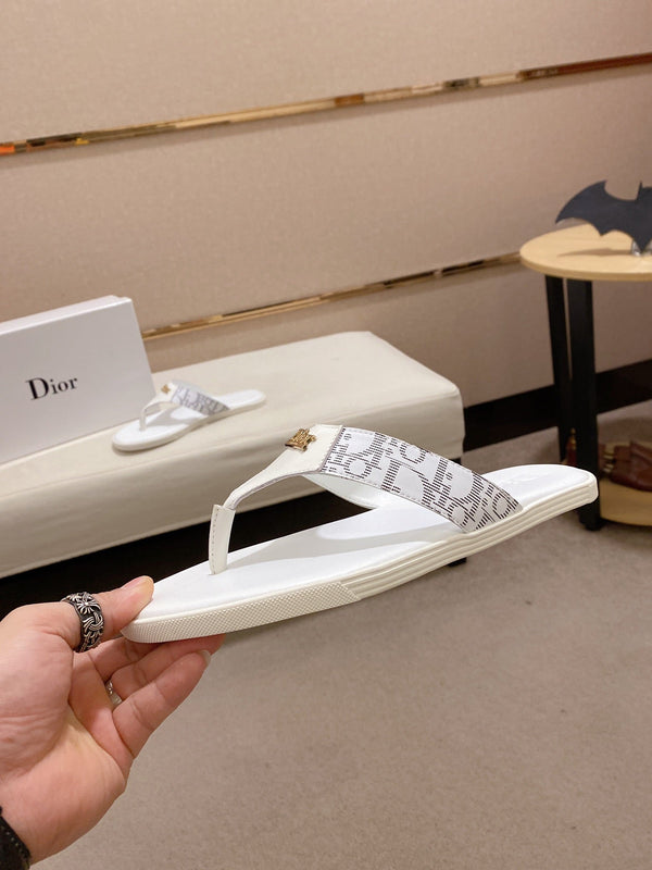 CD ALIAS THONG SANDAL WHITE CALFSKIN