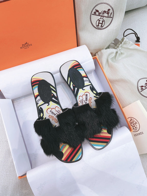 Tessuto in pelliccia di visone nero Oran HM 25 348007