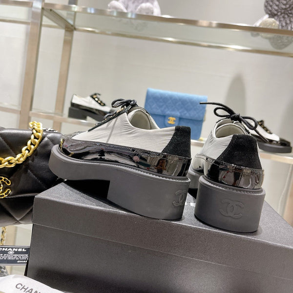 CC Sneaker 45mm Black Grey Wrinkled Lambskin And Cowhide