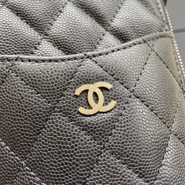 CC Classic Phone Pouch Black Caviar Sliver Steel 229651