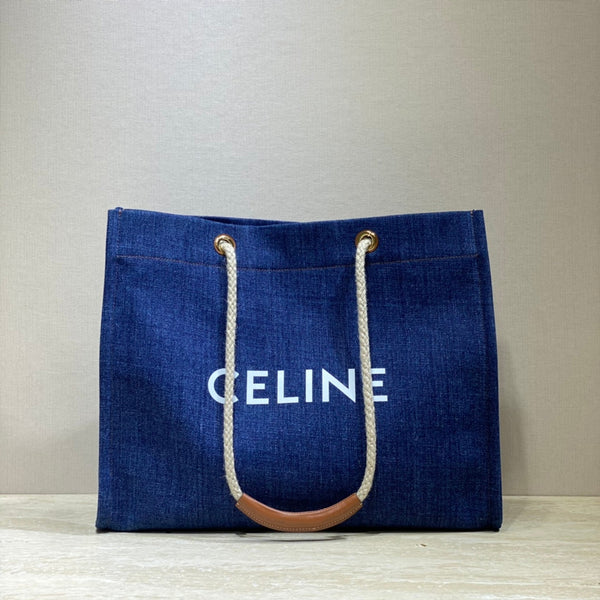CANVAS TOTE 43 NAVY BLUE DENIM