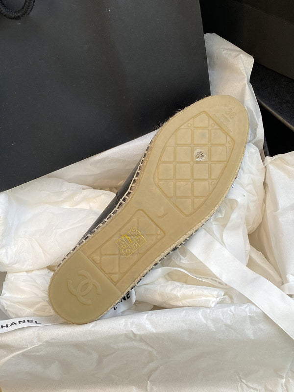 espadrilles dark grey lambskin black velvet