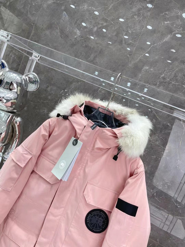 C. Goose Bomber Jacket Light Pink Polyester 0033