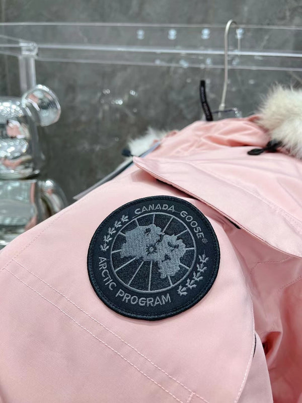 C. Goose Bomber Jacket Light Pink Polyester 0033