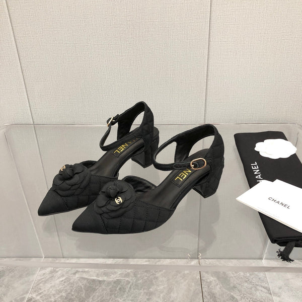 CC 25C 5CM Slingback Ballerine Tessuto Nero 213241