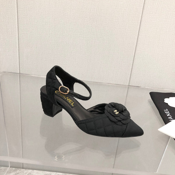 CC 25C 5CM Slingback Ballerine Tessuto Nero 213241