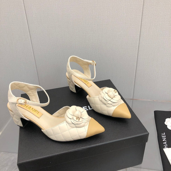 CC 25C 5CM Slingback Ballerine in Pelle Bianca 213244