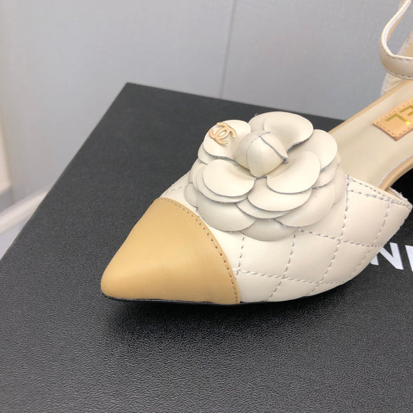 CC 25C 5CM Slingback Ballerine in Pelle Bianca 213244