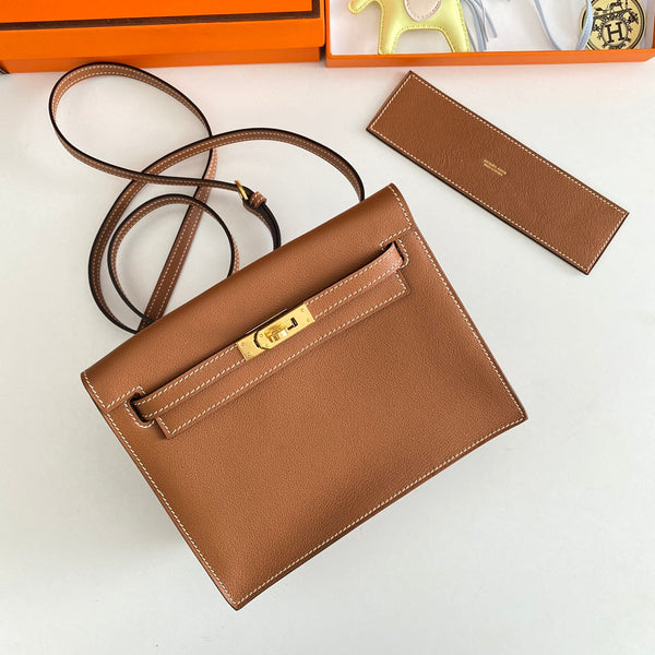Kelly Danse II 22cm Tan Evercolor Leather Ghw