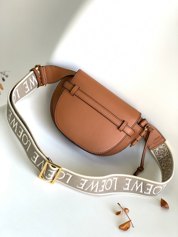 Mini Gate Dual Bag 21cm Tan Calfskin