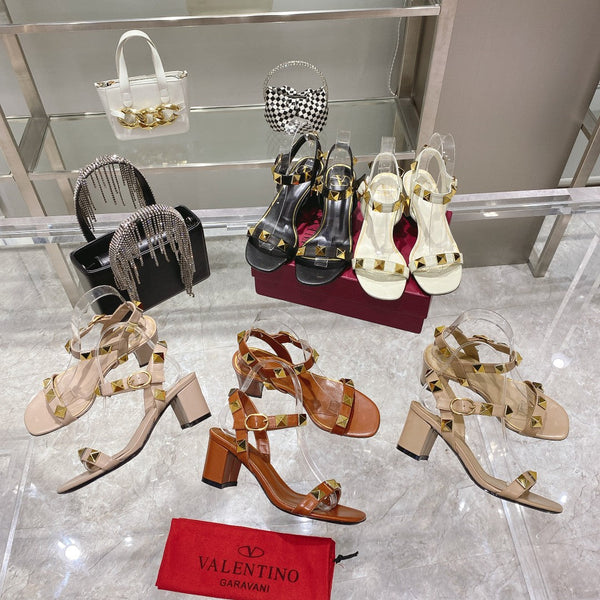 Valentino Roman Stud Sandal 65mm Calfskin 239546