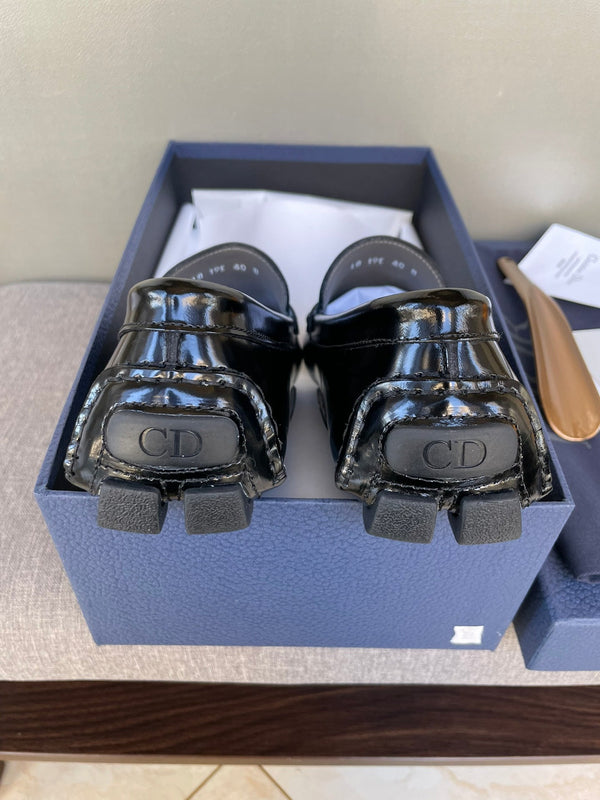 CD ODÉON LOAFER BLACK POLISHED CALFSKIN