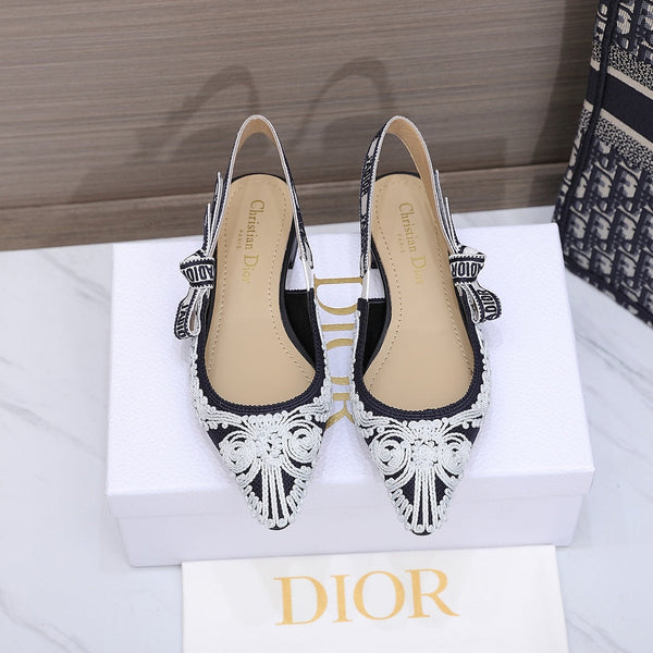 CD 25 J'Adior Slingback Flat Fabric 237871