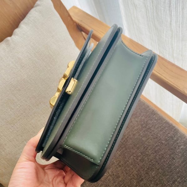 TRIPHOME BOX 18 CALFSKIN SEA GREEN