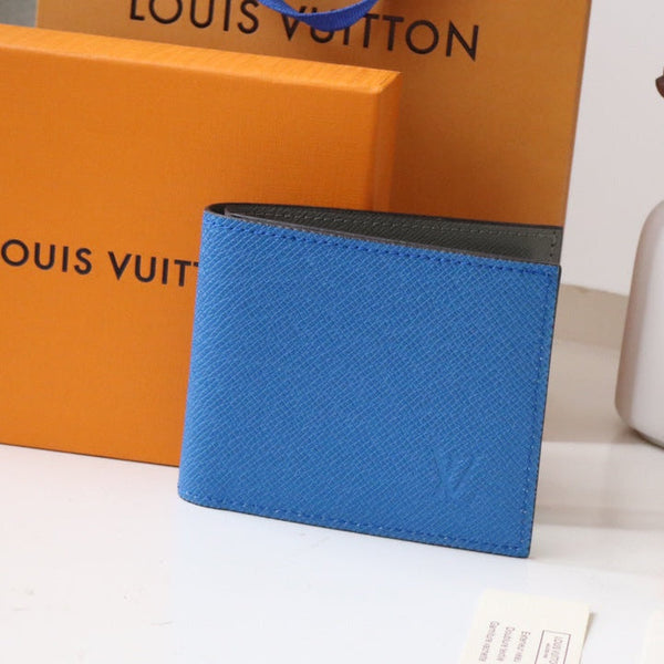 LV Marco Wallet Blue Gray Taiga Leather 182789