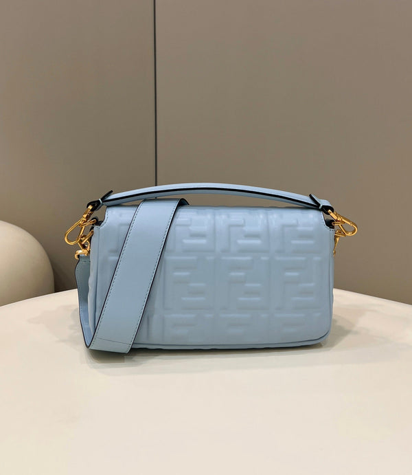 Baguette 27cm Cloud Blue Lambskin Gold Hardware