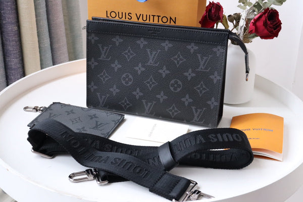LV M81018 Gaston Wearable Wallet Gaston Black Cowhide 204587