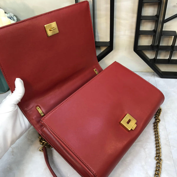 large devotion 26 shouder bag burgundy cafskin