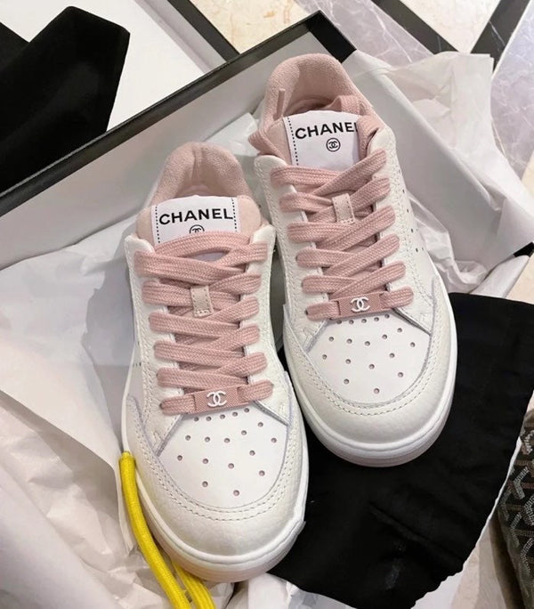 CC 22A Sneaker Pink White Calfskin & Rubber 413921