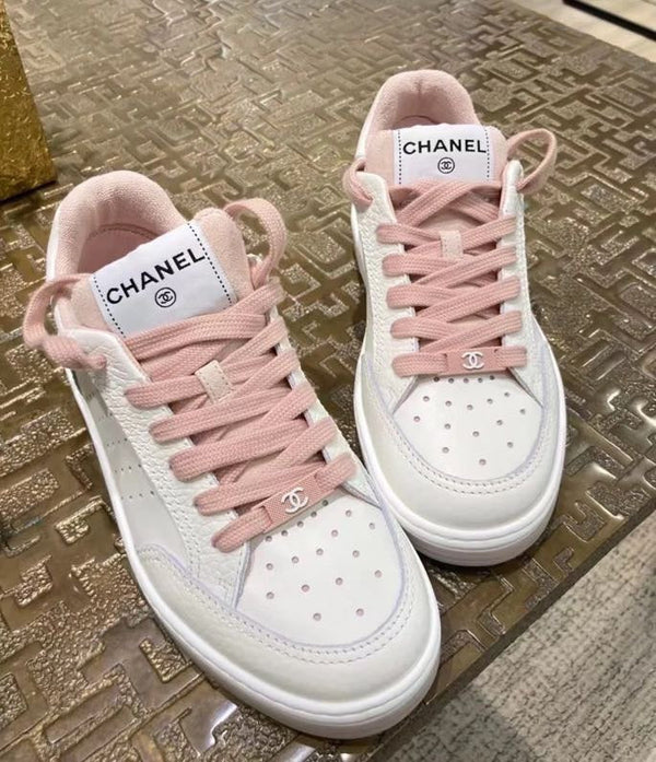 CC 22A Sneaker Pink White Calfskin & Rubber 413921