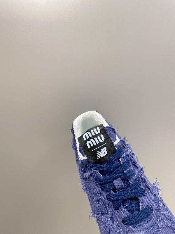 miu sneaker balance 574 blue denim