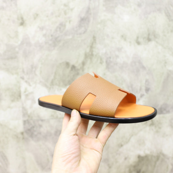 HM IZMIR SANDAL TANGERINE AND BRONZE LAMBSKIN