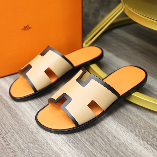 HM IZMIR SANDAL TANGERINE AND PEACH CALFSKIN