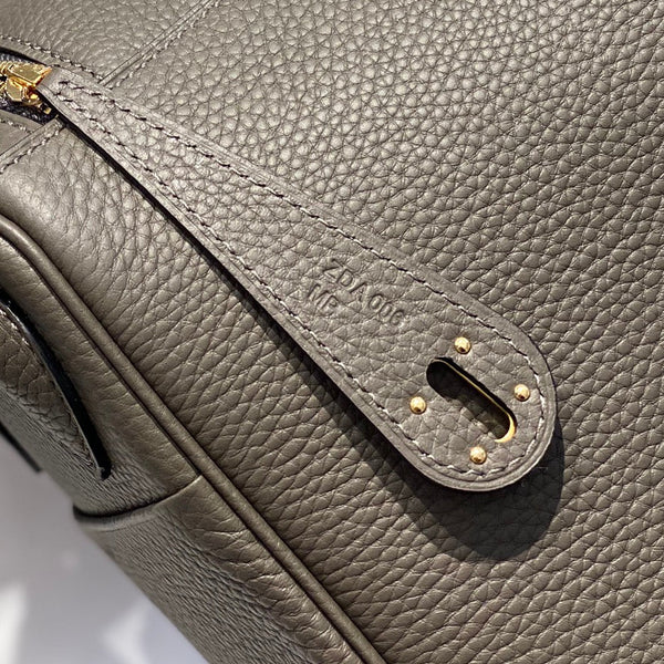 HM LINDY 30 BAG IN SEPIA BROWN CALFSKIN GOLD HARDWARE