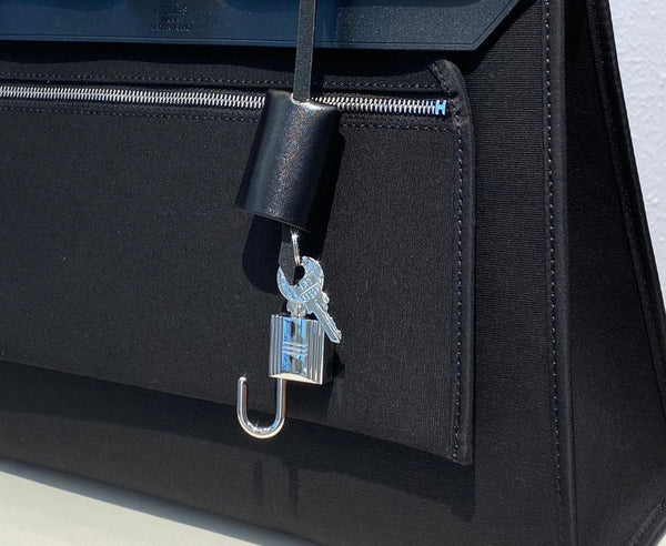 Herbag 31 Toile Black Canvas Black Cowhide Leather