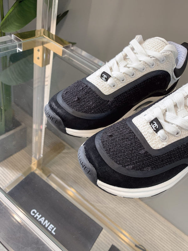 CC Sneaker In Black Wool 145622