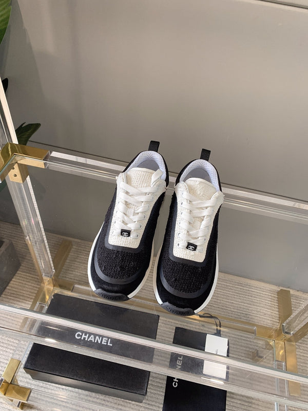 CC Sneaker In Black Wool 145622