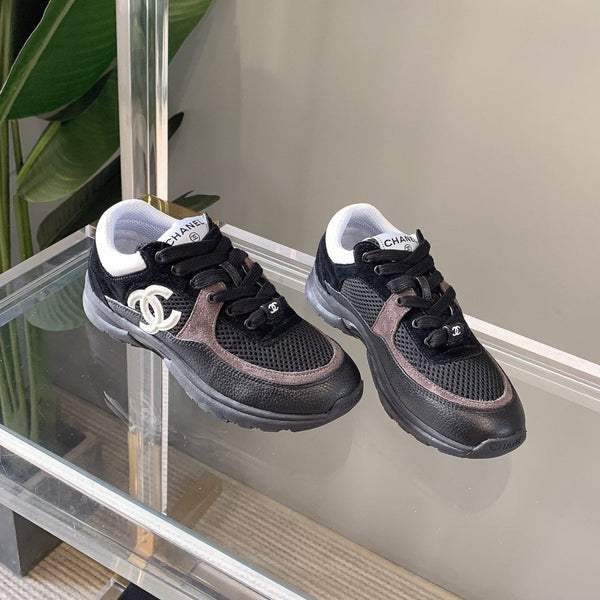 CC Sneaker In Black Mesh Fabric 145611
