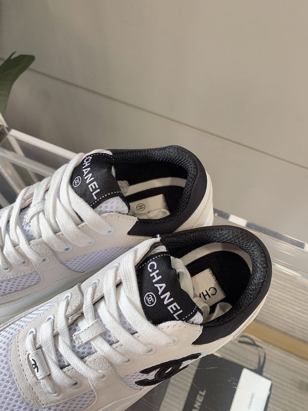 CC Sneaker In White Mesh Fabric 145612