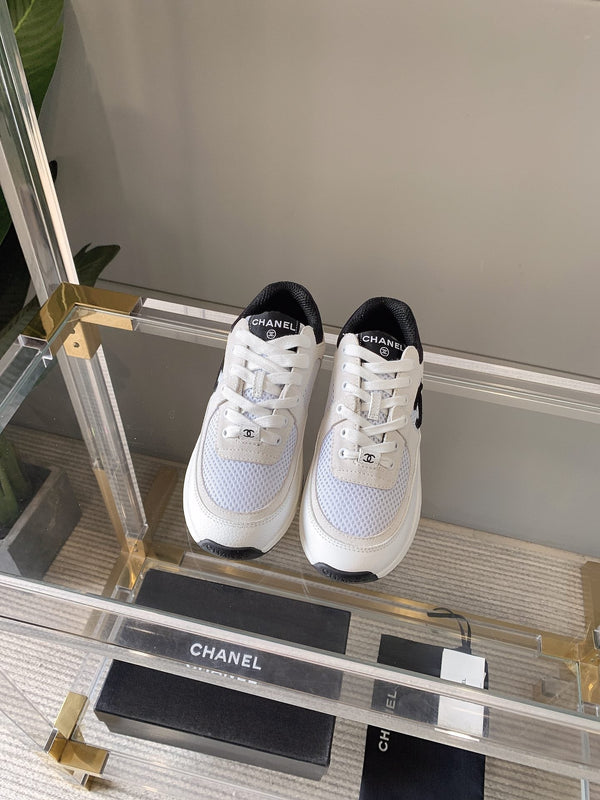 CC Sneaker In White Mesh Fabric 145612