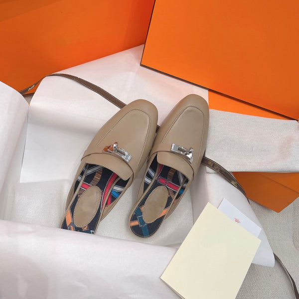 OZ Mule in pelle di vitello marrone