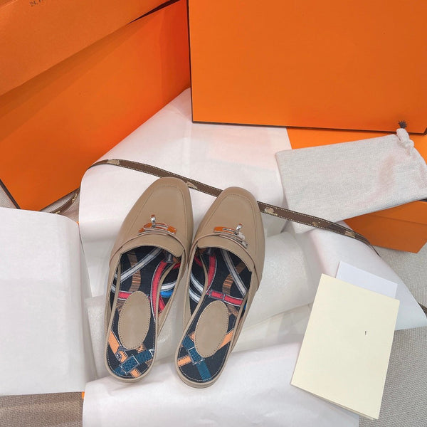 OZ Mule in pelle di vitello marrone