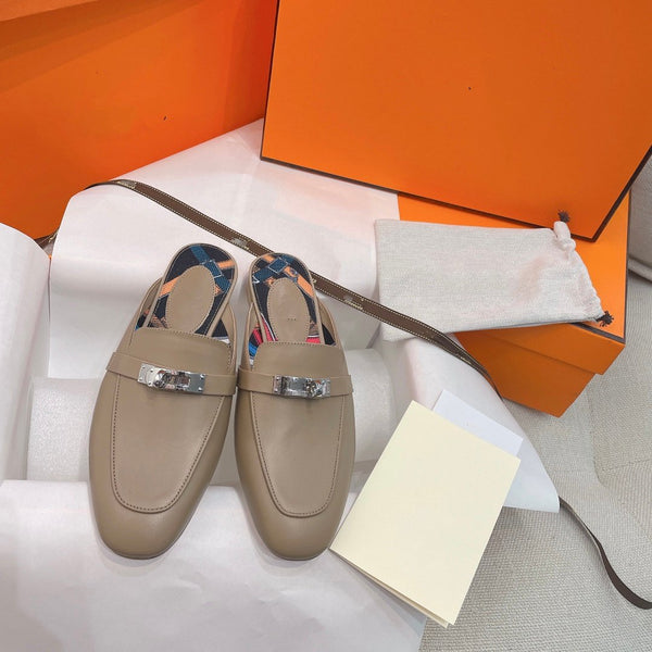 OZ Mule in pelle di vitello marrone