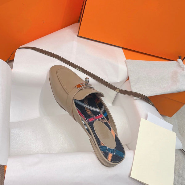 OZ Mule in pelle di vitello marrone